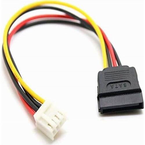 ITX FDD Floppy 4Pin Female 2.54mm to 15Pin SATA Female Adapter Converter motherboard power supply Leads Cable Cord 18AWG Wire