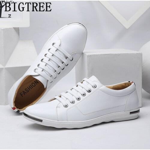 White Sneakers Mens Shoes Casual Leather Shoes Men Luxury Brand Shoes Men Tenis Masculino Zapatos Casuales De Cuero Para Hombres