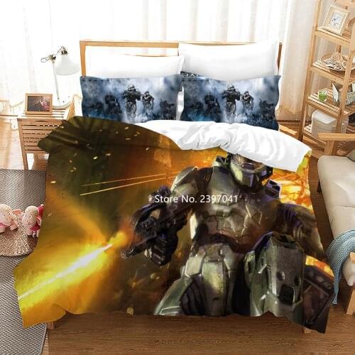 Popular Game Patterns Bedding 2-3 Piece Down Quilt Set Pillow Cover Single Double Queen King Multi-Size Adult Children Products