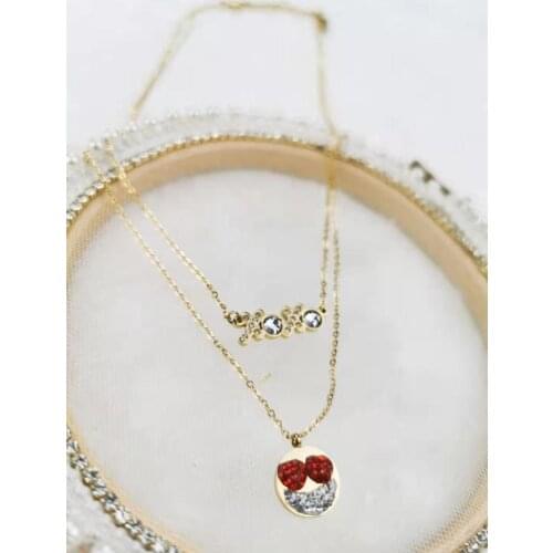 Korean fashion necklace steel