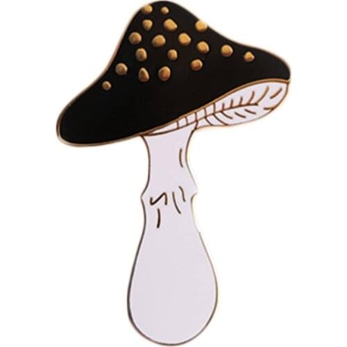 Mushroom pin woodland forest plants badge mycology jewelry artist nature lovers gift