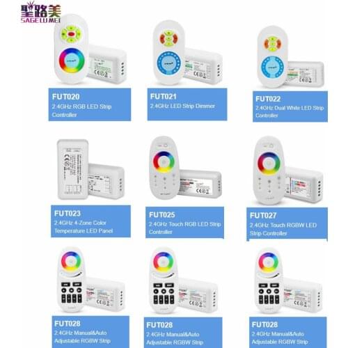 MILIGHT FUT020 021 022 025 027 028 DC12-24V 2.4GHZ RGB RGBW LED Strip Controller Dual White single color strip LED Dimmer
