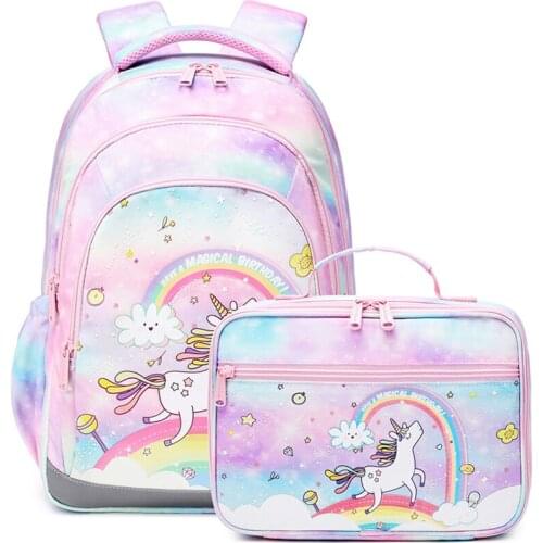 Abshoo Cute School Backpack Rainbow Unicorn Set Stylish School Bags for Kindergarten Preschool Desigual Causal Children Backpack