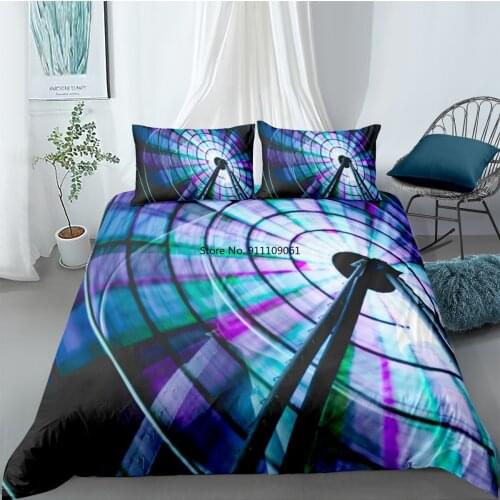 Fashionable Geometric Pattern 3D Prited Bedding Sets Duvet Cover Set Double Single King Queen Size Orange Pattern Bedclothes