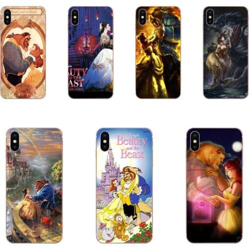 For Samsung Galaxy A51 A01 A81 S9 S8 Plus S20 S10 Plus A50 A70 A40 A71 Soft Bags Cases Red Rose Stained Glass Beauty Beast
