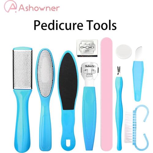 10 in 1 Foot Care Kit Pedicure Tools professional Set Stainless Steel Foot Rasp Foot Dead Skin Remover Clean Toenail Care Kit