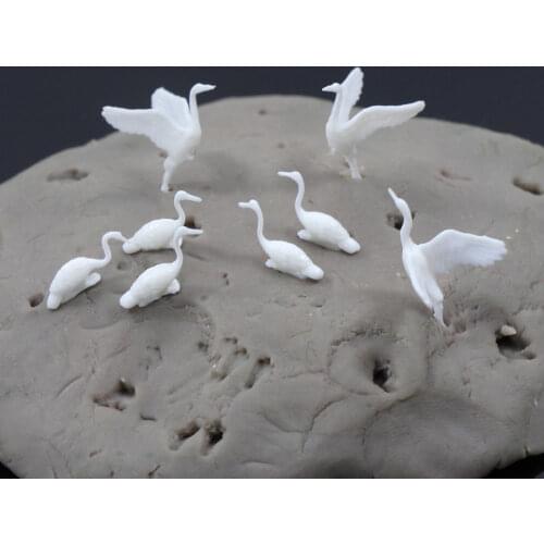24pcs Model Train Railway plastic Birds Small figure Toy Red-crowned Crane 1:75 OO Scale New GY25075 model building kit