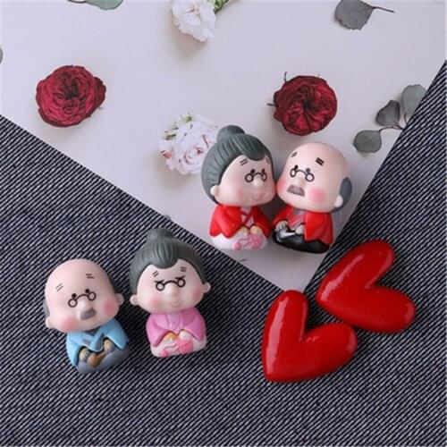 ZOCDOU 1 piece Lovely Grandpa Grandma Fridge Magnets Decoration Blackboard Food Sticker Cartoon Paster Home Car Door Ornament