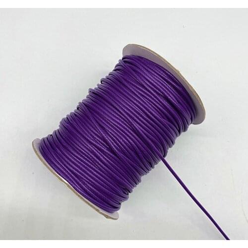 New 0.5 0.8 1.0 1.5 2.0mm PurPle Waxed Cord Waxed Thread Cord String Strap Necklace Rope Beads for Jewelry Making