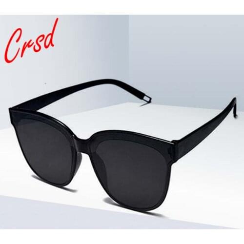CRSD 2020 Plastic Rimless Luxury Brand Designer Cat Eye Sun Glasses Classic Oval Sunglasses Women Vintage Candy Color Eyewear