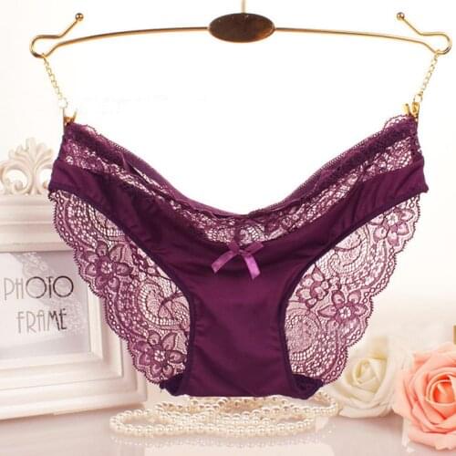 Sexy Lace Panties Soft High Quality Lingerie Low-Rise Panties Women Seamless Transparent Briefs