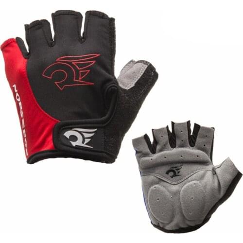 Silicone Cycling Gloves Shockproof Sport Gym Mitten with EVA Pad Bicycle Bike Glove for Men Women Breathable Half Finger Glove