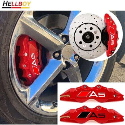 Car Wheel Rim Brake Pad Discs Caliper Cover For AUDI A5 B8 B9 Sline S5 S6 A6 C7 C6 C5 Front Rear Tire Brakes Rotors Accessories