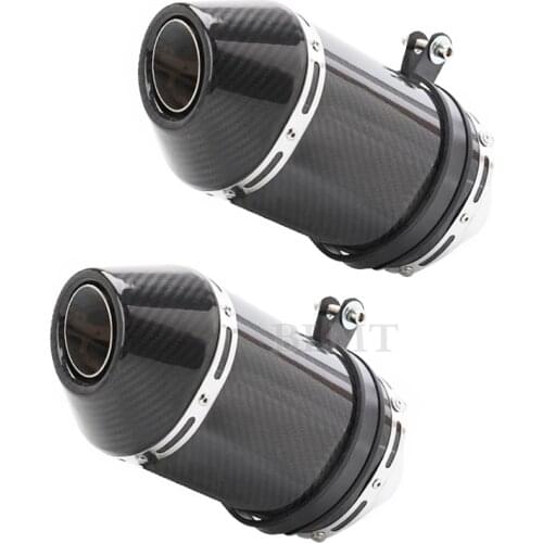 51mm Inlet Universal Motorcycle Exhaust Pipe Slip-on full Real Carbon Fiber for GSX250 R3 R25 ZX10R ZX6R