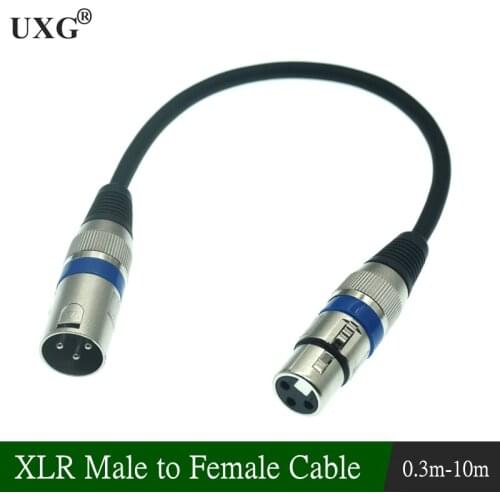 Nylon Braided XLR Cable Male to Female M/F 3Pin jack Extension Cable For Microphone Mike balance line platinum light DMX signal