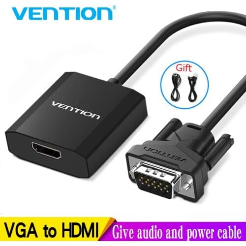 Vention VGA to HDMI Converter VGA HDMI Adapter Cable VGA to HDMI Audio Connector 1080P for PC Laptop Notebook to HDTV Projector