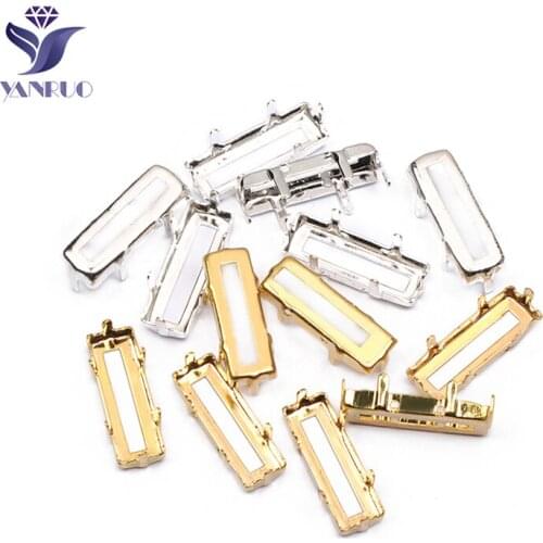 YANRUO 4547 Princess Baguette Glass Stones K9 Crystal Sew On Rhinestones Sewing For Wedding Dress