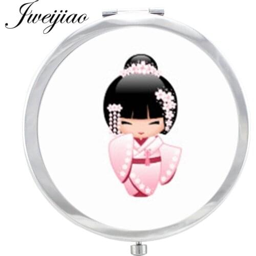Youhaken Cartoon Japanese women Mirrors Japan beauty Kimono photo Tools Accessories pocket mirror JP08