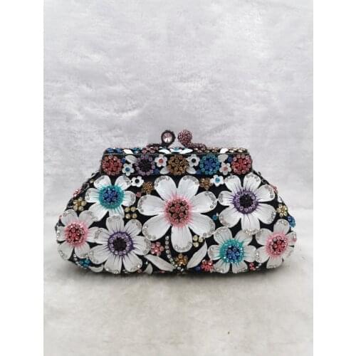 Female Pink Purple Rhinestone Evening Bags Clutch Bag Wedding Purse XIYUAN 2021 Fashion Ladies Shoulder Handbags Party Purses