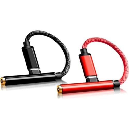 1pc USB C To 3.5mm Jack Splitter Headphone Cable Type C Audio Aux Adapter Charger Cord Usb-c For Xiaomi Huawei Phone Converter