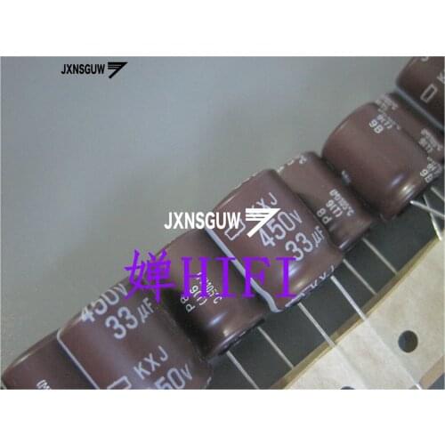 10PCS NIPPON KXJ 450V33UF 16X20MM NCC Aluminum electrolytic capacitor 33UF/450V CHEMI-CON 105 degrees 33uF 450V