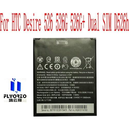 100% Brand new High Quality 2000mAh BOPL4100 Battery For HTC Desire 526 526G 526G+ Dual SIM D526h Mobile Phone