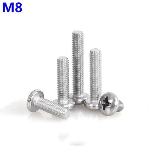 100PCS M8*10/12/14/16/18/20 Philips cross head Screws Bolts Nuts Hex Socket Head Cap Screw Bolts Fasteners Repair Hardware tools