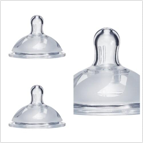 Feeding 3pcs silicone nipple baby nipple teat New Soft Teat for Baby Natural Wide Neck Silicon Nipple Anti Colic Pacifier