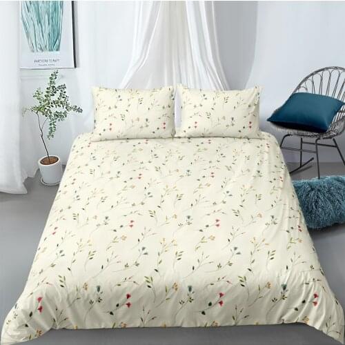 3D Duvet Cover Sets Bedding Sets Bedding Bag and Pillow Shams King Queen Full Double Size Floret Custom Design Bedding sets