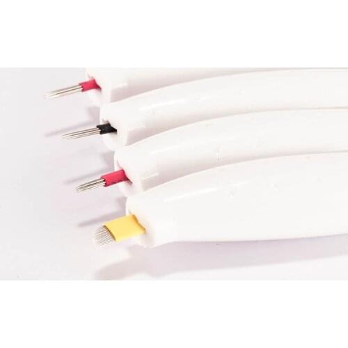 2pcs Disposable Microblading Pen Manual Eyebrow Tattoo Tebori Pen with R5/R7/F12/18U/F17/F21 Blade Brow Tattoo Tool