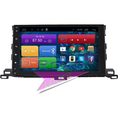 Roadlover Android 7.1 Car Media Center Auto Video For Toyota Highlander 2015- Stereo GPS Navigation 2 Din Magnitol Player NO DVD