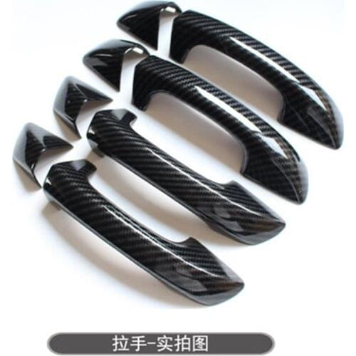 Car styling ABS Carbon fiber Door Handle Door handle Protective covering Cover Trim for Volkswagen Golf 6 MK6 2009-2014