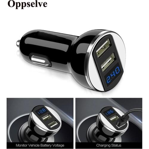 LED Display USB Car Charger For iPhone Xiaomi Samsung S20 Huawei Mate 40 30 P40 P30 Smart Digital Car Charger For Laptop Tablet