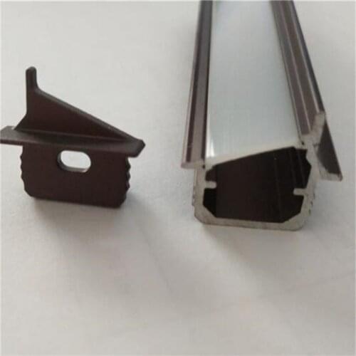 Free Shipping 6063 black anodized aluminium U channel extrusion profile 2m/pcs 100m/lot