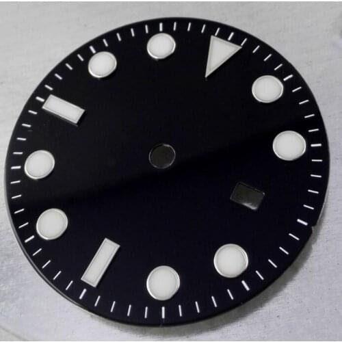 28.5mm Stainless Steel Watch Dial Fit NH35 Automatic Movement Date Window
