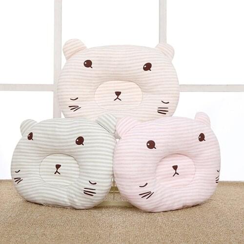 Baby Pillows Head Protector Anti Roll Shaping Soft Pillow For Baby Room Cartoon Small Bear Pillow For Newborns Baby Gift