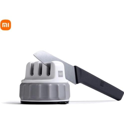 Huohou Mini Knife Sharpener Fixable Sharpening Stone Tribal Wheel Whetstone Super suction Knife Sharpening Tool Grindstone