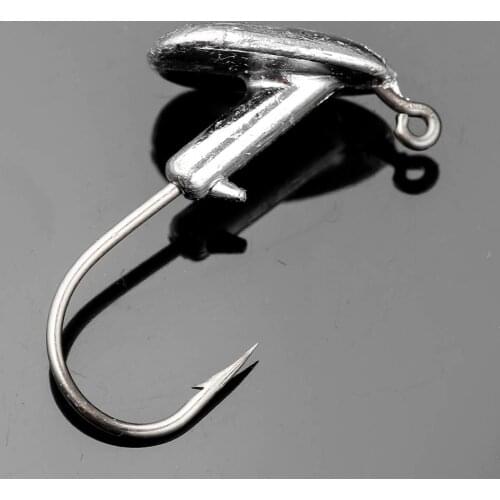 TEUKIM 10pcs/6pcs 3g 4.5g 6g 9g Blood Slot Jig Head Tumbler Fishing Hooks for Soft Lure Carbon Steel Fishing Hoooks