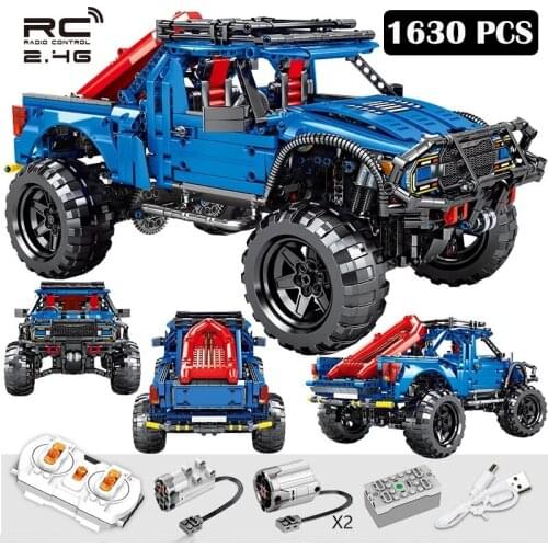 F-150 high tech Remote Control Pickup Truck Speed Champions Racing Car Sembo Building Blocks RC Motor Set kit Toys for boys Gift