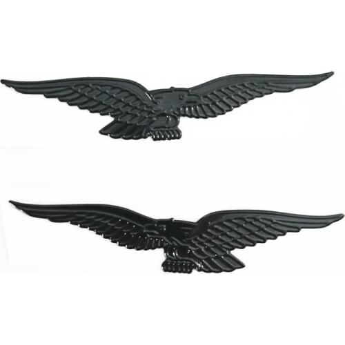 Motorcycle Raise 3D Emblem Italian Badge Chrome Sticker Decal FOR Moto Guzzi Eagle Black Color