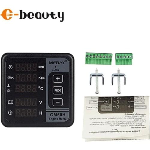 Multi-Function Water Temperature Voltmeter Display Digital Monitor GM40H GM50H
