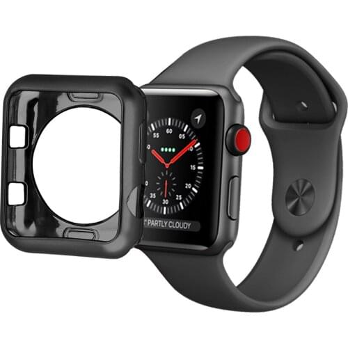 Soft TPU protective Case for Apple Watch serise 3 2 Colorful PC Frame cover shell 38 mm 42 mm perfect match 6color bumper