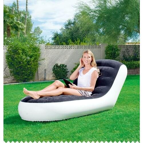 The lazy chair Flocking inflatable sofa More creative Lounge sofa Lunch sit chair modern furniture adult inflatable chair