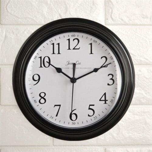 Black Frame Minimalism Wall Clock Thick Border Business Decorative Serious Modern Hanging Watch Clocks Living Room Home Decor