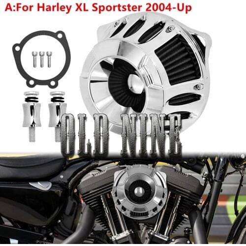 Motorcycle CNC Air Filter Cleaner Intake Filter For Harley Softail Dyna Sportster 883 1200 Touring Road King Street Road Glide