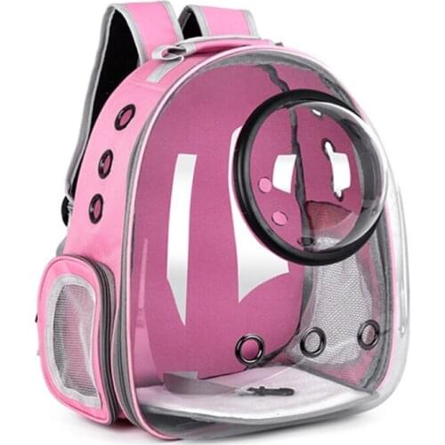 Portable Transparent Cat Carrier Bag Backpack Space Capsule Breathable Clear Bubble Pet Traveler Knapsack for Puppies Bunny
