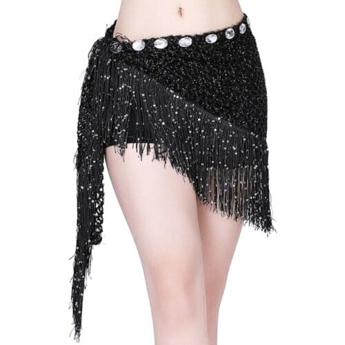 New Women Hip Scarf For Oriental Dances Tassel Triangle Belt Shawl Chiffon Hand kerchief