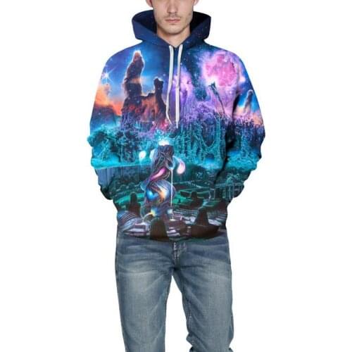 S-XXXL Autumn Winter Men/Women 3d Hoodies Print Designed Sweatshirts Dreamy Cemetery Unisex Hooded Hoodies Pullovers With Hat
