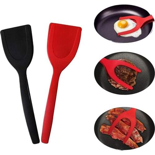 2 in 1 Silicone Fried Egg Turners Gadgets Kitchen Tools Fish Frying Pan Scoop Pizza Steak Shovel Spatula Cooking Utensils