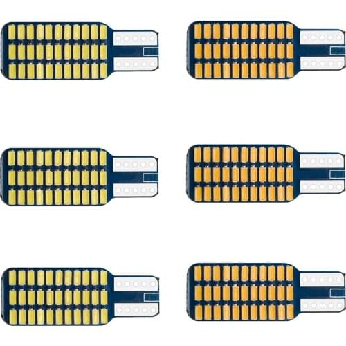 6pcs T10 Canbus 33 SMD 3014 White Ice Blue Warm White LED Bulb for W5W 194 168 2825 Car Side Wedge Light Error Free